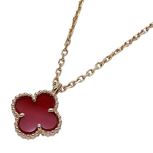 Van Cleef & Arpels Necklace Sweet: Van Cleef & Arpels Necklace Sweet Alhambra 750Pg Pink Gold carnelian VCA Condition: Pre-owned Brand: Van Cleef & Arpels Country: Japan Main Stone: carnelian Metal: Pink Gold Metal Purity: K18