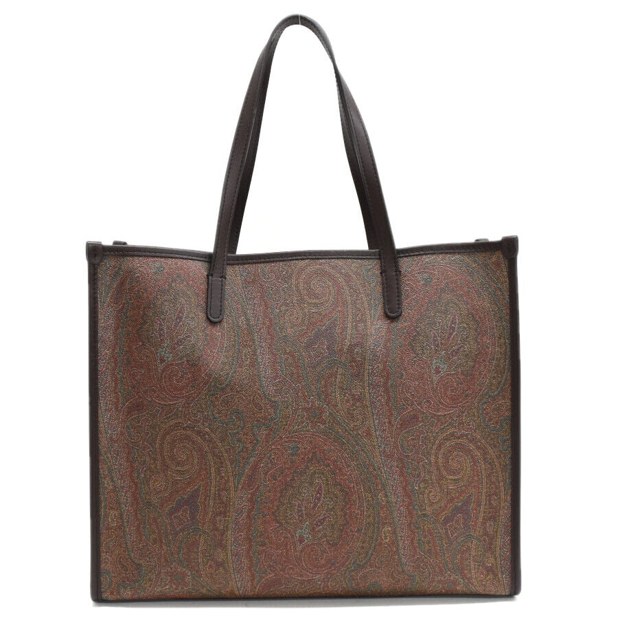 ETRO #1 Tote Bag Shoulder Studs: ETRO #1 Tote Bag Shoulder Studs Paisley Brown Condition: Pre-owned Brand: ETRO Country: Japan SN: MOR_TR_0913 Size: NA Size Type: Normal Style: NA Type: NA Exterior Mate