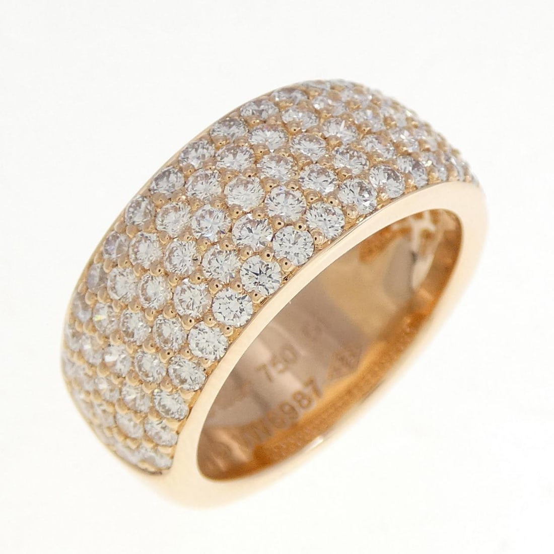 Authentic Cartier Diamond Ring #260-007-034-4851: Authentic Cartier Diamond Ring #260-007-034-4851 Condition: Pre-owned Brand: Cartier Style: Ring Material: 750 Pink Gold Gender: Ladies Size: 6 (US size) (51) Accessories: No accessories