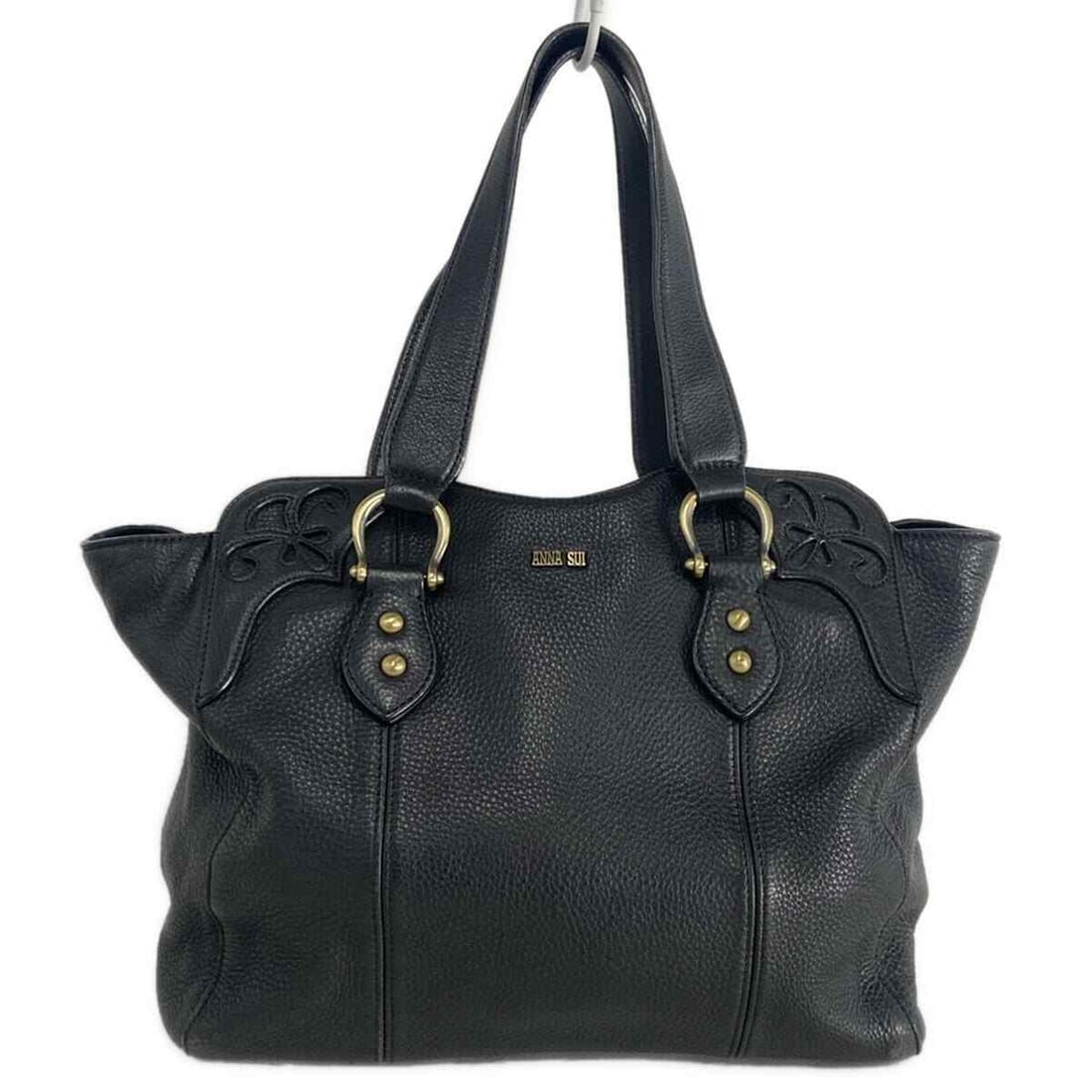 Auth ANNA SUI - Black Leather: Auth ANNA SUI - Black Leather Shoulder Bag Condition: Pre-owned Brand: ANNA SUI Style: Shoulder Bag Exterior Color: Black Exterior Material: Leather Accessories: Dust Bag ConditionRank: 5