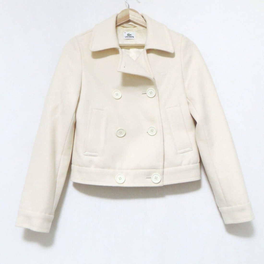 Auth Lacoste - Cream Coat: Auth Lacoste - Cream Coat Condition: Pre-owned Brand: Lacoste Style: Coat Color: Cream Outer Shell Material: Please see the photo of the quality tag ConditionRank: 5 Department: Womens <b