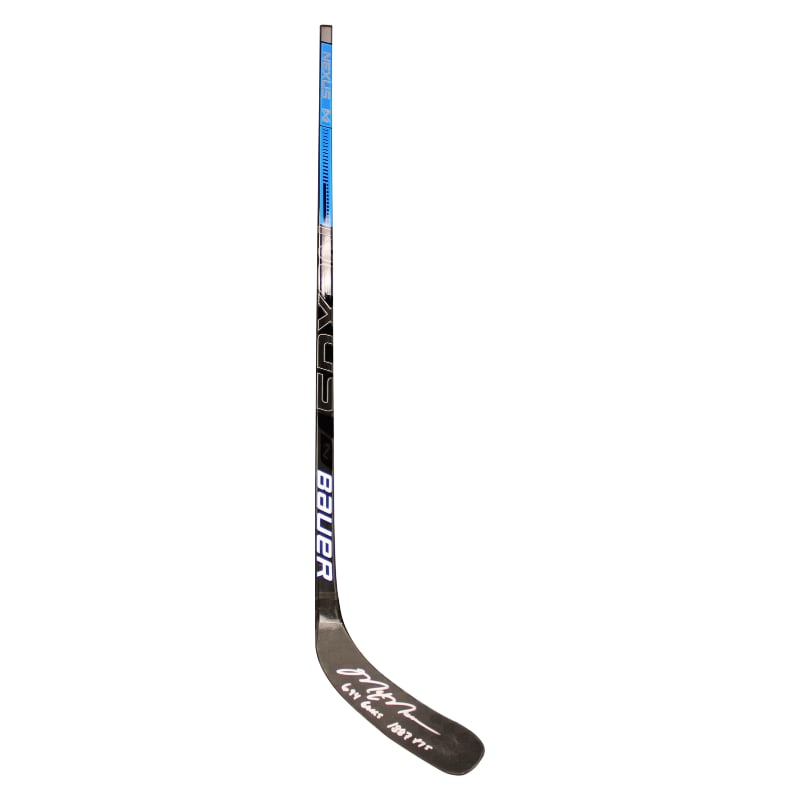 Mark Messier New York Rangers Autographed: Mark Messier New York Rangers Autographed Hockey Stick with Career Goals and Assists Inscription Mark Messier New York Rangers Autographed Bauer Hockey Stick with "694 Goals, 1887 Points" Inscription?