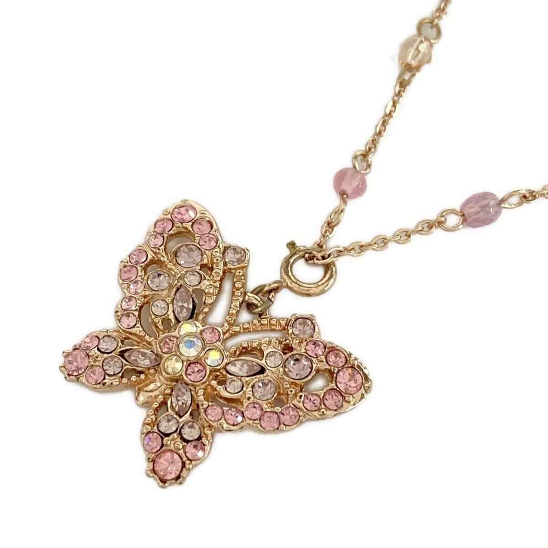Auth ANNA SUI - Rose Gold: Auth ANNA SUI - Rose Gold Pink Light Pink Hardware Rhinestones Plastic Necklace Condition: Pre-owned Brand: ANNA SUI Style: Necklace Color: Rose Gold, Pink, Light Pink Material: Hardware, Rhinestones,