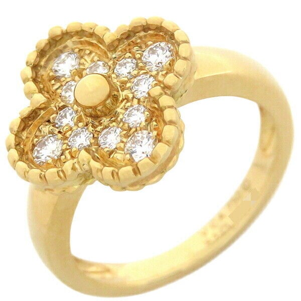 Van Cleef & Arpels #1 Ring: Van Cleef & Arpels #1 Ring Vintage Alhambra K18YG Diamond Yellow Condition: Pre-owned Brand: Van Cleef &: Arpels Country: Japan SN: MOR_TR_0913 Type: Ring Style: Ring Department: women