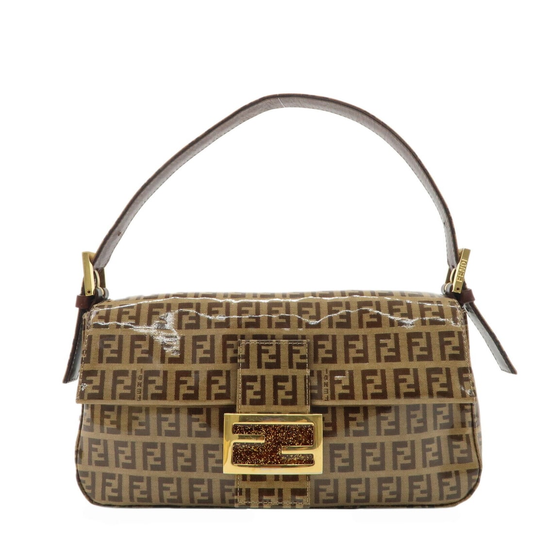 Authentic FENDI Zucchino Mamma Baguette PVC: Authentic FENDI Zucchino Mamma Baguette PVC Shoulder Bag Brown 26424 Used F/S Condition: Pre-owned Important Notes: ?* Please click and read our description for more detailed condition and accessory(w