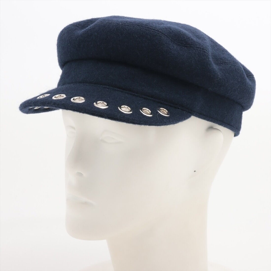 Hermes Newsboy Cap 57 Wool Navy: Hermes Newsboy Cap 57 Wool Navy Blue Vauban Sailor Condition: Pre-owned Important Notes: ?Good : Used with a few stains and/or scratches. A3205516? Style: Hat, other Material: Wool Color: Navy Blue <b