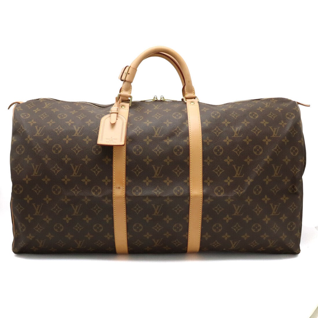 LOUIS VUITTON Louis Vuitton Monogram Keepall: LOUIS VUITTON Louis Vuitton Monogram Keepall 60 Boston Bag Travel Bag M41422 Condition: Pre-owned Important Notes: ?Condition: Used AB Accessories Name tag Poigner condition [Outside] Folding wrinkles