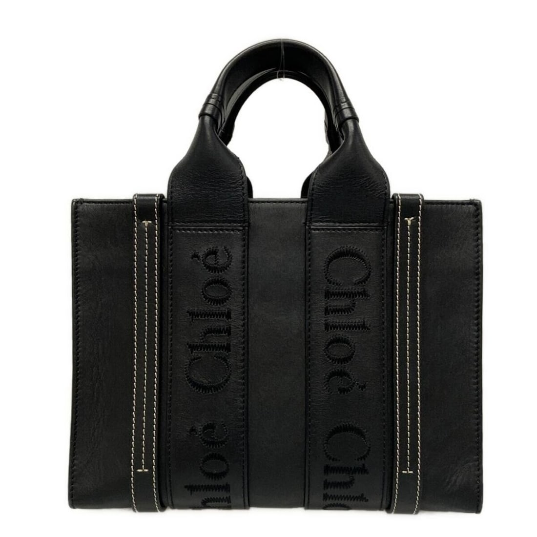 Auth Chloe Woody Small Tote Bag: Auth Chloe Woody Small Tote Bag CHC22WS397I60001 Black Smooth Calfskin - Condition: Pre-owned Brand: Chloe Style: Tote Bag Exterior Color: Black Exterior Material: Smooth Calfskin Model Number: CH