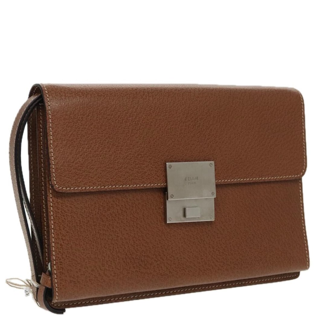 CELINE Clutch Bag Leather Silver Brown: CELINE Clutch Bag Leather Silver Brown Auth bs19146 Condition: Pre-owned Important Notes: ?Pre-owned: An item that has been used or worn previously. See the sellers listing for full ... Read more ?Pre