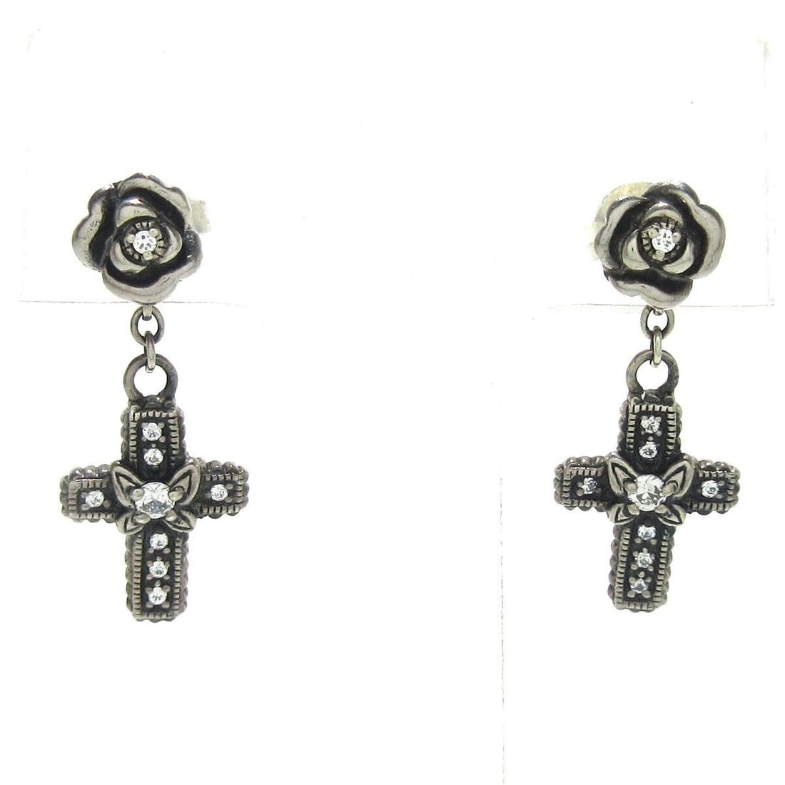 Auth ANNA SUI - Silver Clear: Auth ANNA SUI - Silver Clear Rhinestones Earrings Condition: Pre-owned Brand: ANNA SUI Style: Earrings Color: Silver, Clear Material: Silver, Rhinestones Note: This will be shipped by FedEx. Pleas