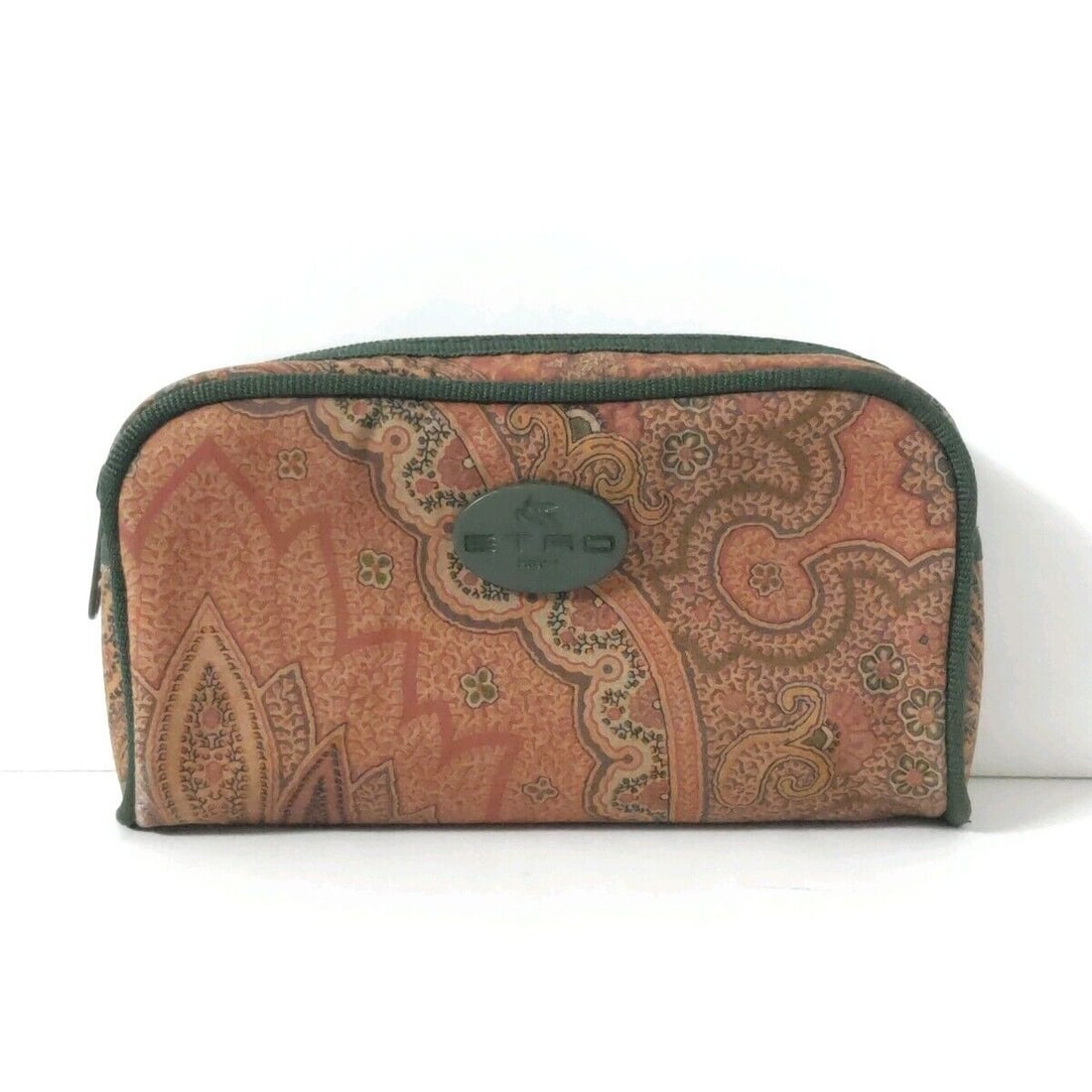 Auth ETRO - Brown Dark Green: Auth ETRO - Brown Dark Green Multi Nylon Pouch Condition: Pre-owned Brand: ETRO Style: Pouch Exterior Color: Brown, Dark Green, Multi Exterior Material: Nylon ConditionRank: 6 Type: Pouch