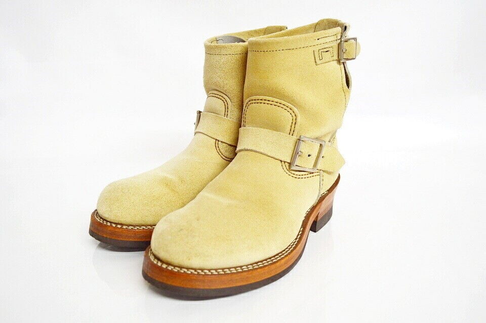 RED WING Steel Toe Suede Engineer: RED WING Steel Toe Suede Engineer Boots 2965 Made in 2011 Condition: Pre-owned Brand: RED WING Country: Japan SN: MOR_0820 Department: NA Type: Boot Character: Boots US Shoe Size