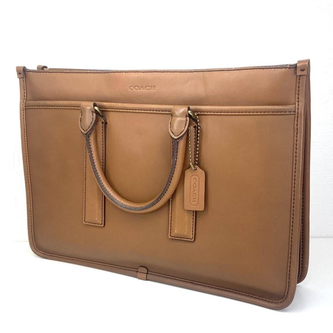 COACH #18Business Bag Handbag Leather: COACH #18Business Bag Handbag Leather Tote Bag Camel Old Condition: Pre-owned Brand: COACH Country: Japan SN: MOR_TR_0913 Size: NA Size Type: Normal Style: NA Type: NA E