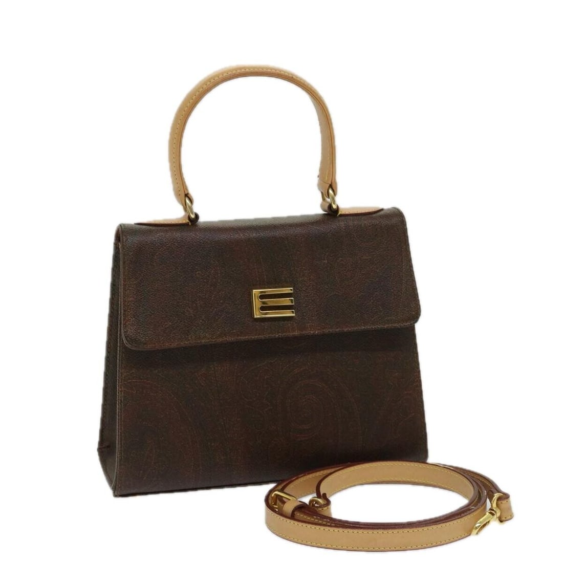ETRO Hand Bag PVC Leather 2way: ETRO Hand Bag PVC Leather 2way Brown Auth 69510 Condition: Pre-owned Important Notes: ?Pre-owned: An item that has been used or worn previously. See the sellers listing for full ... Read more :?Pre-ow