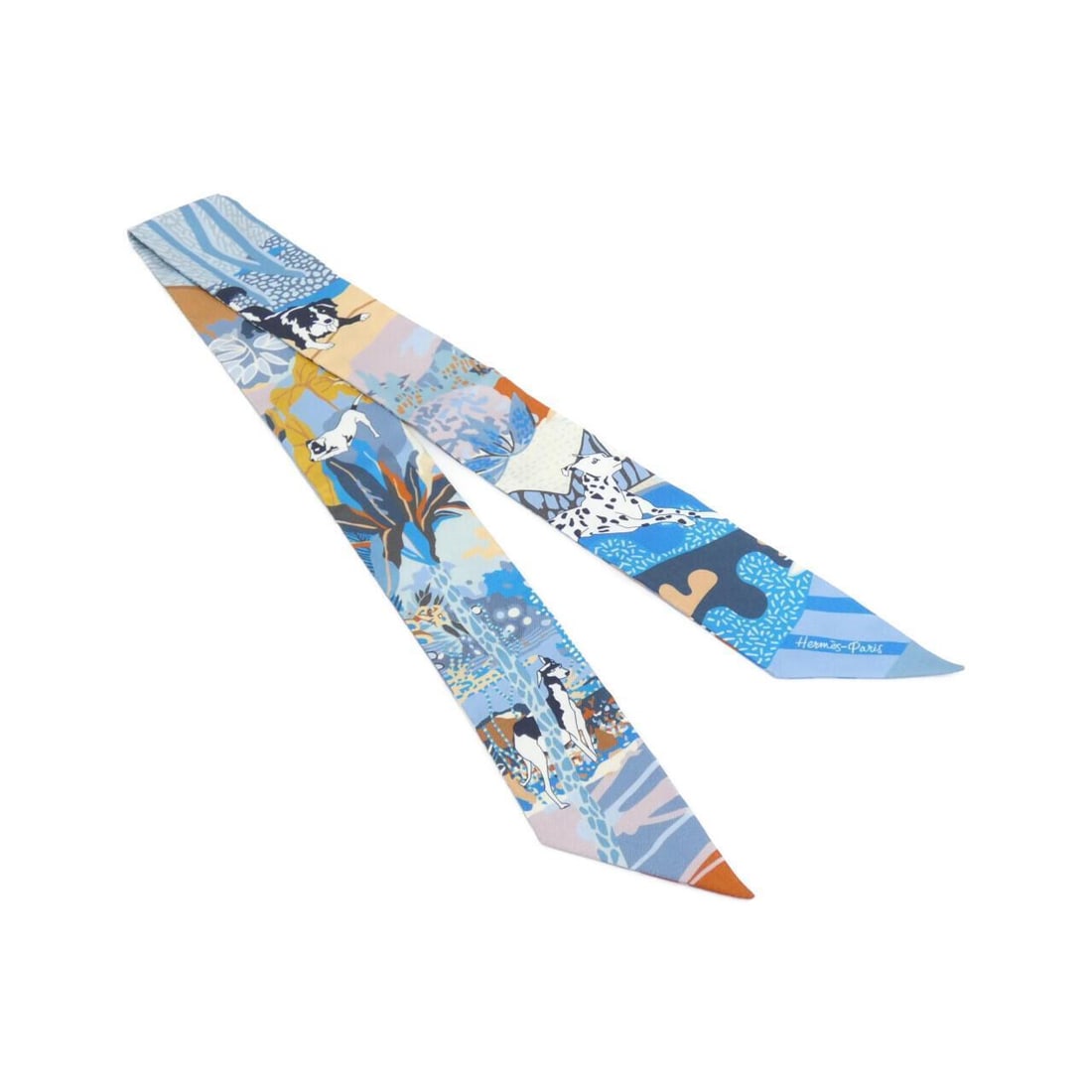 Authentic HERMES EN LIBERTE Twilly 063911S: Authentic HERMES EN LIBERTE Twilly 063911S Scarf #260-006-428-9908 Condition: Pre-owned Brand: HERMES Style: Scarf Color: BLUE+ROSE+BRUN Material: silk Gender: Ladies Size: W x H 86cmx5cm