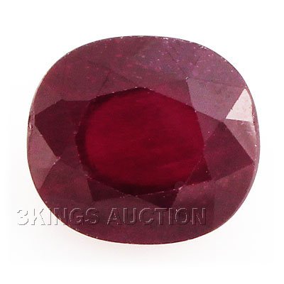 6.58ctw African Ruby Loose Gemstone: 6.58ctw African Ruby Loose Gemstone **|**|** 11.40x10.10mm Red Ruby Leaded African Loose Gemstone Oval Cut, Lot of 1 ; MSRP: $1100