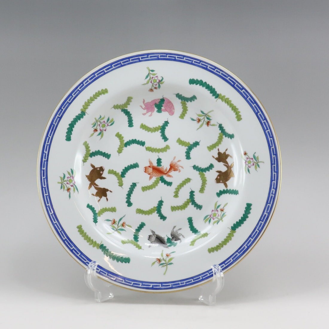 HEREND Chinoiserie Poisson Tableware 6510/PO Plate: HEREND Chinoiserie Poisson Tableware 6510/PO Plate 12.8" Porcelain _ Condition: Used Important Notes: ?Very Good : Used with minor stains and/or scratches. H220423940? Brand: HEREND Style: Tableware M