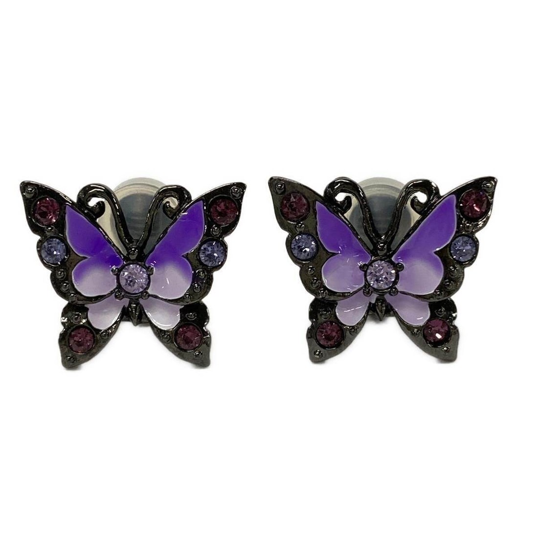 Auth ANNA SUI Purple Hardware Color: Auth ANNA SUI Purple Hardware Color Stone Clip On Earrings Condition: Pre-owned Brand: ANNA SUI Style: Clip On Earrings Color: Purple Material: Hardware, Color Stone Note: This will be shipped by