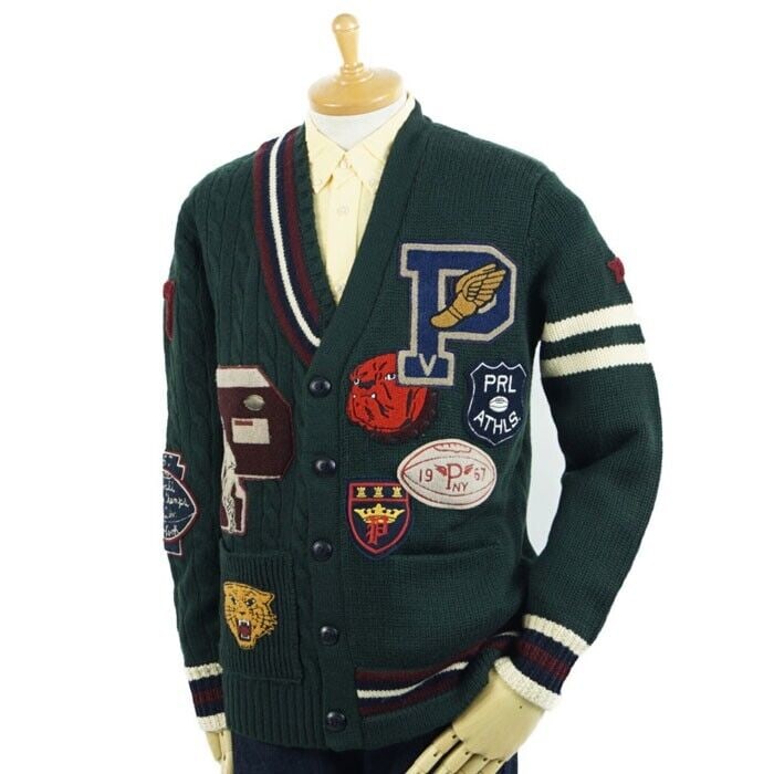 Polo Ralph Lauren College Patch Letter: Polo Ralph Lauren College Patch Letter Cardigan Size XL Condition: New with tags Brand: Polo Ralph Lauren Size Type: Regular Type: Sweater Department: Men Size: XL Color: Green S