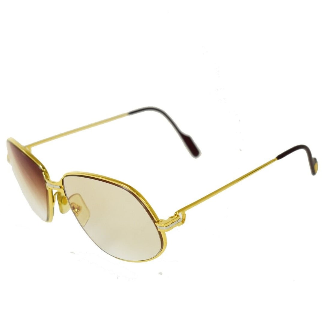 MUST DE CARTIER Logo Raniere Teardrop: MUST DE CARTIER Logo Raniere Teardrop Glasses Eye Wear Metal Gold France 35JH237 Condition: Pre-owned Important Notes: ?Lens has prescription. Please check a photograph and the text carefully.? Brand: