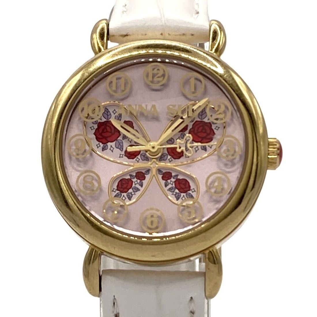 Auth ANNA SUI - VX51-K967 370548: Auth ANNA SUI - VX51-K967 370548 White Womens Wrist Watch Condition: Pre-owned Brand: ANNA SUI Style: Wrist Watch Color: Please see the photos Model Number: VX51-K967 Serial: 370548 Acces