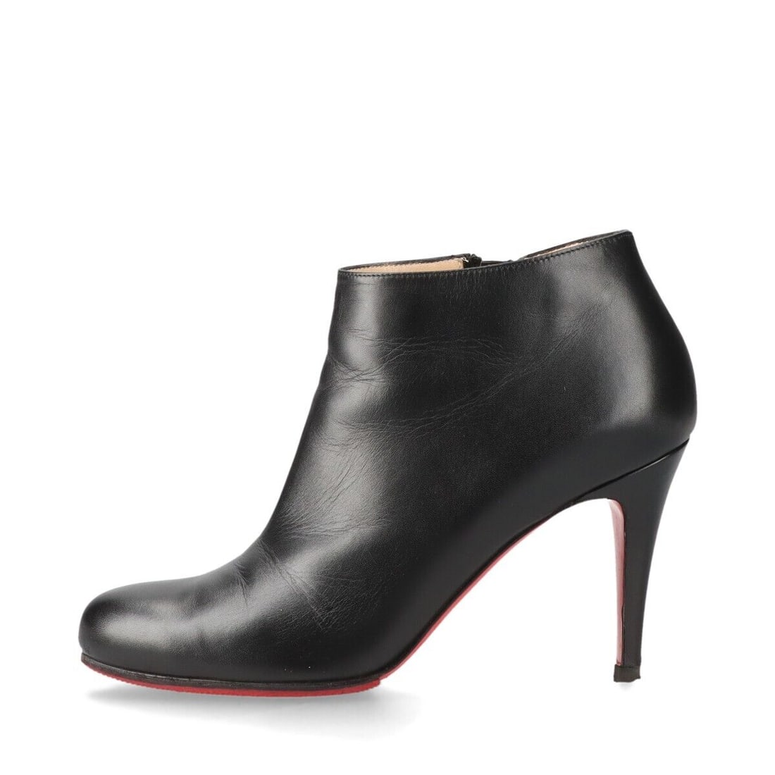 Christian Louboutin Leather Short Boots 38: Christian Louboutin Leather Short Boots 38 Ladies Black There is a spare lift Condition: Pre-owned Important Notes: ?Fair+ : Used with some noticeable scratches and/or stains. A3309444? Style: Boots M