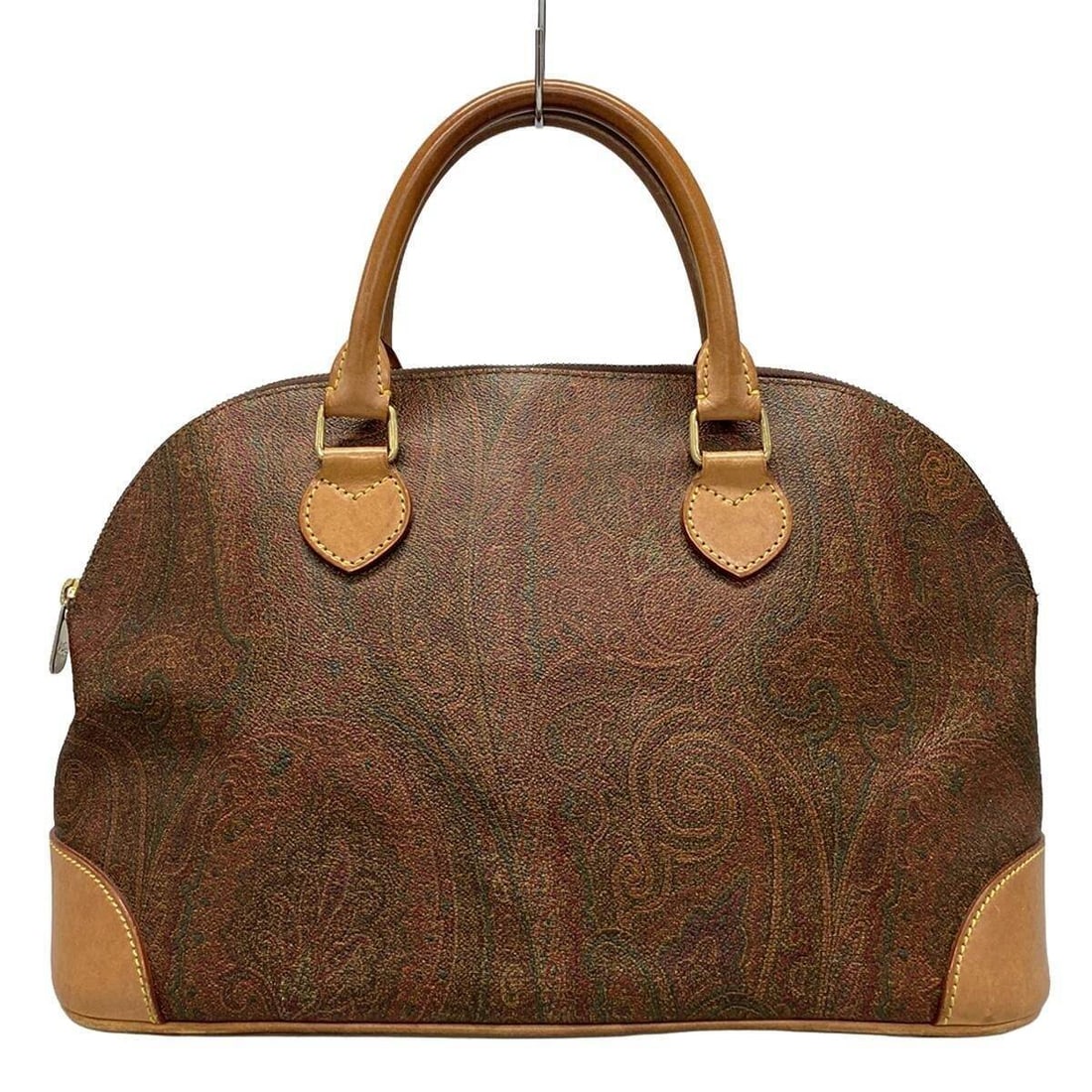 Auth ETRO - Dark Brown Brown: Auth ETRO - Dark Brown Brown Multi PVC Leather Handbag Condition: Pre-owned Brand: ETRO Style: Handbag Exterior Color: Dark Brown, Brown, Multi Exterior Material: PVC, Leather Accessories: Dust Ba