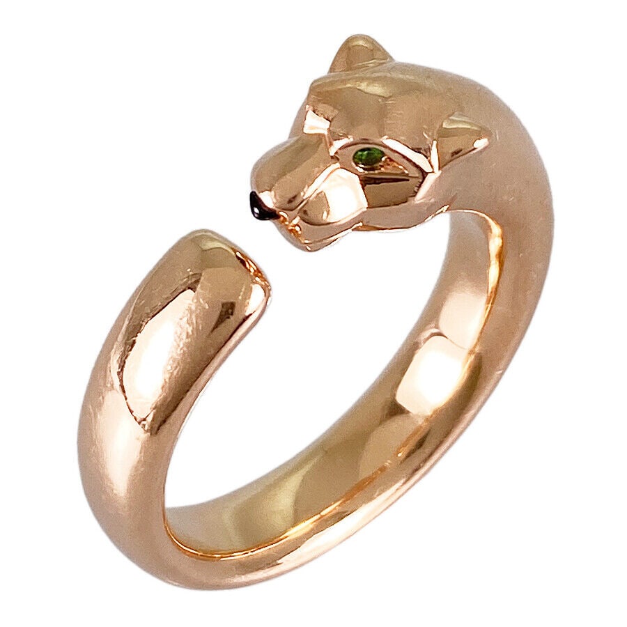 CARTIER Panthere Rose gold Tsavorite Garnet: CARTIER Panthere Rose gold Tsavorite Garnet Onyx Ring Condition: Pre-owned Important Notes: ?Good : Used with a few stains and/or scratches. ss-2106011518096? Brand: CARTIER Style: Ring Material: 18K