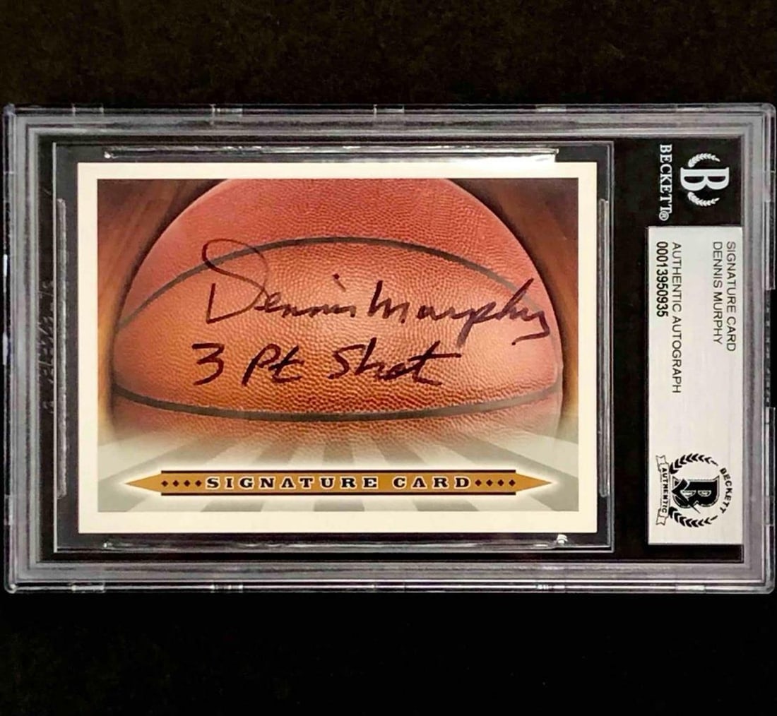 aba founder dennis murphy autograph "3: aba founder dennis murphy autograph "3 pt shot" signed basketball card BGS BAS ABA founder Dennis Murphy autograph "3 Pt Shot" signed Basketball Card BGS BAS SKU no: RBJ8127476629592 Guidelines for Bi