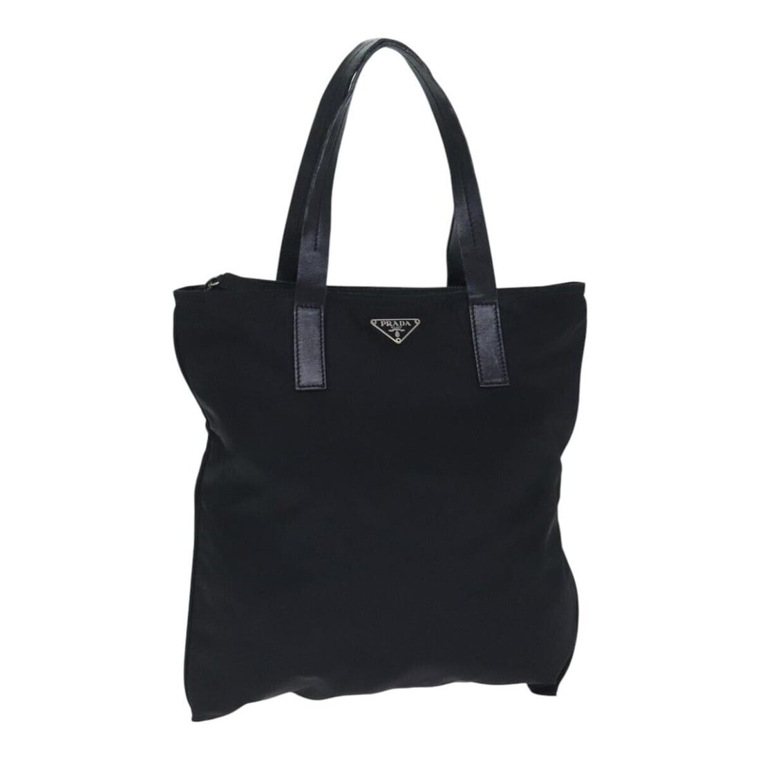 PRADA Tote Bag Nylon Leather Black: PRADA Tote Bag Nylon Leather Black Silver Auth 92827 Condition: Pre-owned Important Notes: ?Pre-owned: An item that has been used or worn previously. See the sellers listing for full ... Read more :?P