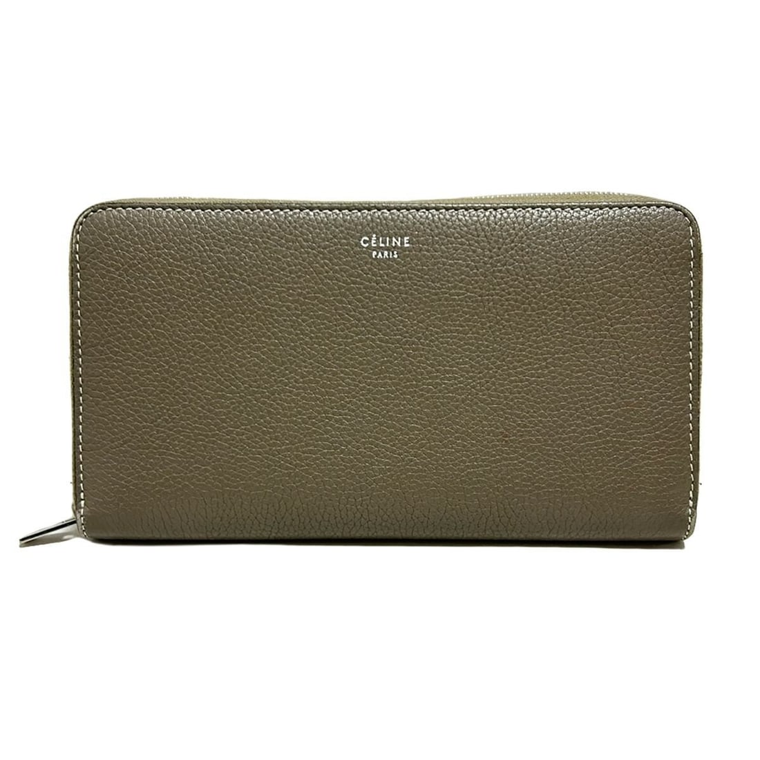 Auth CELINE Learge Zipped Multifunction -: Auth CELINE Learge Zipped Multifunction - Gray Beige Leather Long Wallet Condition: Pre-owned Brand: CELINE Style: Long Wallet Color: Gray Beige Material: Leather Product Name: Learge Zipped Multi