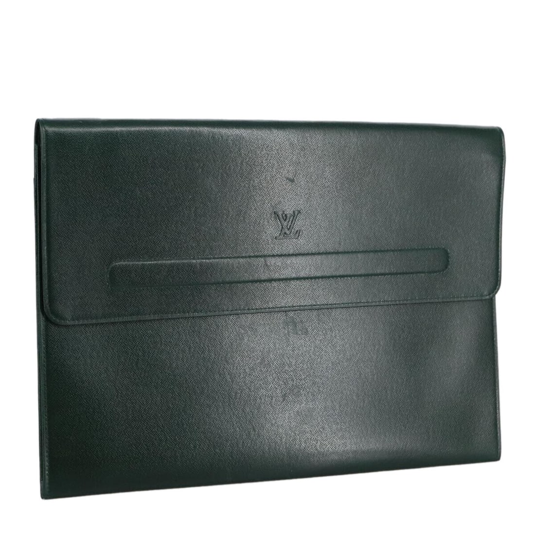 LOUIS VUITTON Taiga Leather Volga Briefcase: LOUIS VUITTON Taiga Leather Volga Briefcase Epicea M30204 LV Auth th5410 Condition: Pre-owned Brand: LOUIS VUITTON Style: Briefcase Material: Taiga Leather Exterior Color: Epicea Size: See Descrip