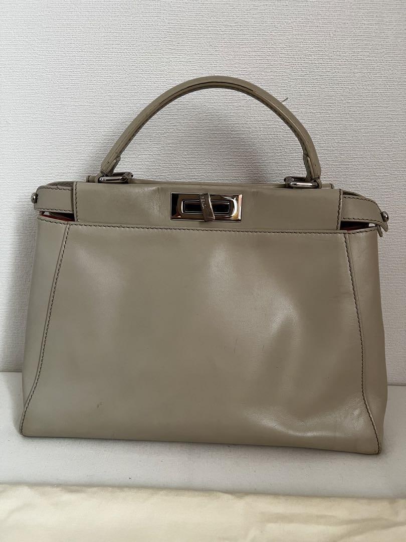 FENDI Peekaboo Beige Used Hand bag: FENDI Peekaboo Beige Used Hand bag 231031N Condition: Pre-owned Brand: FENDI Style: Hand Bag Exterior Material: Leather Exterior Color: Unknown Department: Ladies Type: Ring <br