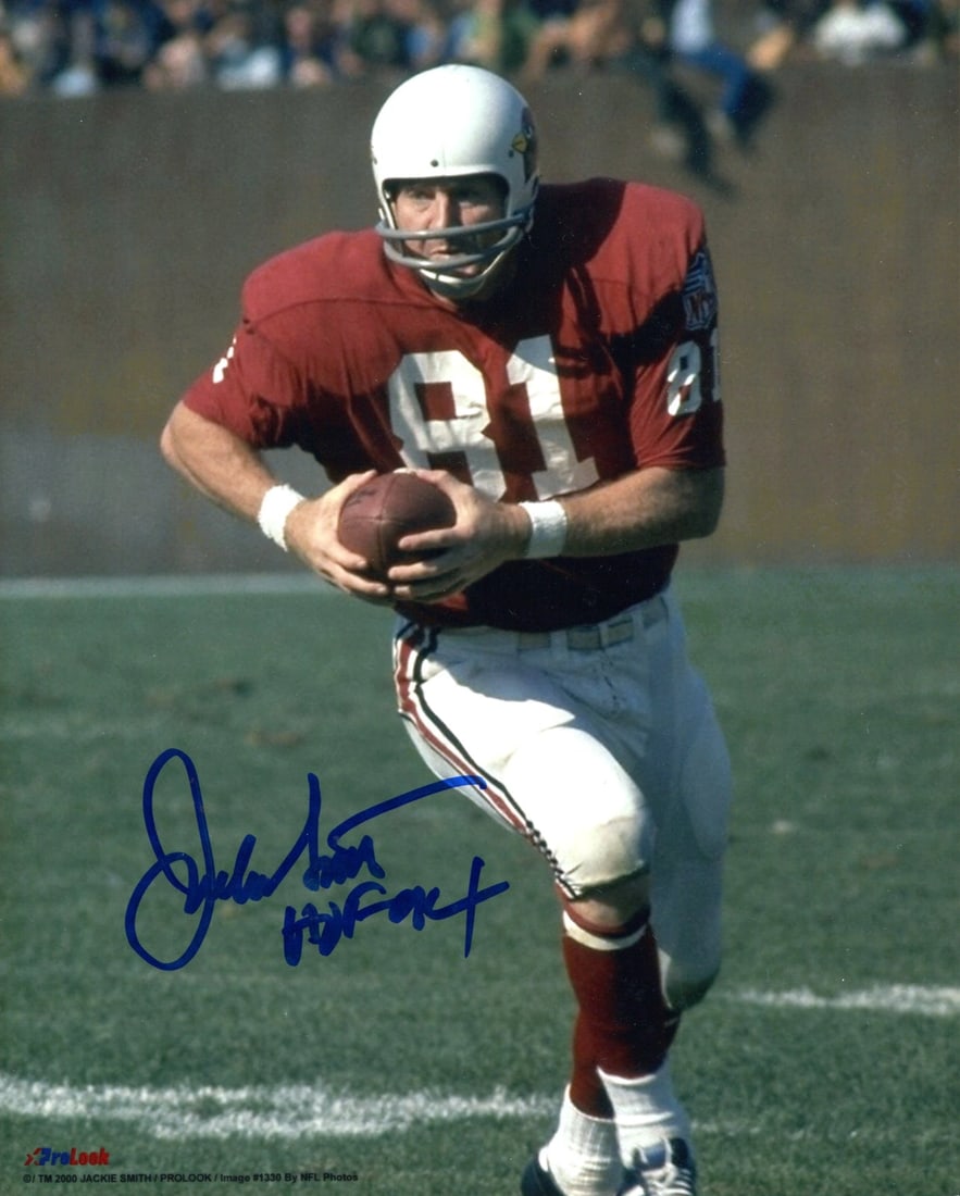 Jackie Smith "HOF 94" Autographed 8x10: Jackie Smith "HOF 94" Autographed 8x10 Photo Jackie Smith "HOF 94" Autographed 8x10 Photo SKU no: RBJ7251371065432 Guidelines for Bidding We recommend for all bidders to review the LiveAuctioneers bid