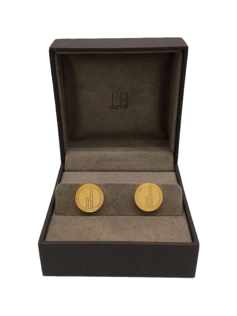 Dunhill Cufflinks Round h Logo Vintage: Dunhill Cufflinks Round h Logo Vintage Gold Mens Accessories Condition: Pre-owned Brand: dunhill Type: Cufflinks Department: Men Color: Gold Material: Metal Main Stone Color: Black <b