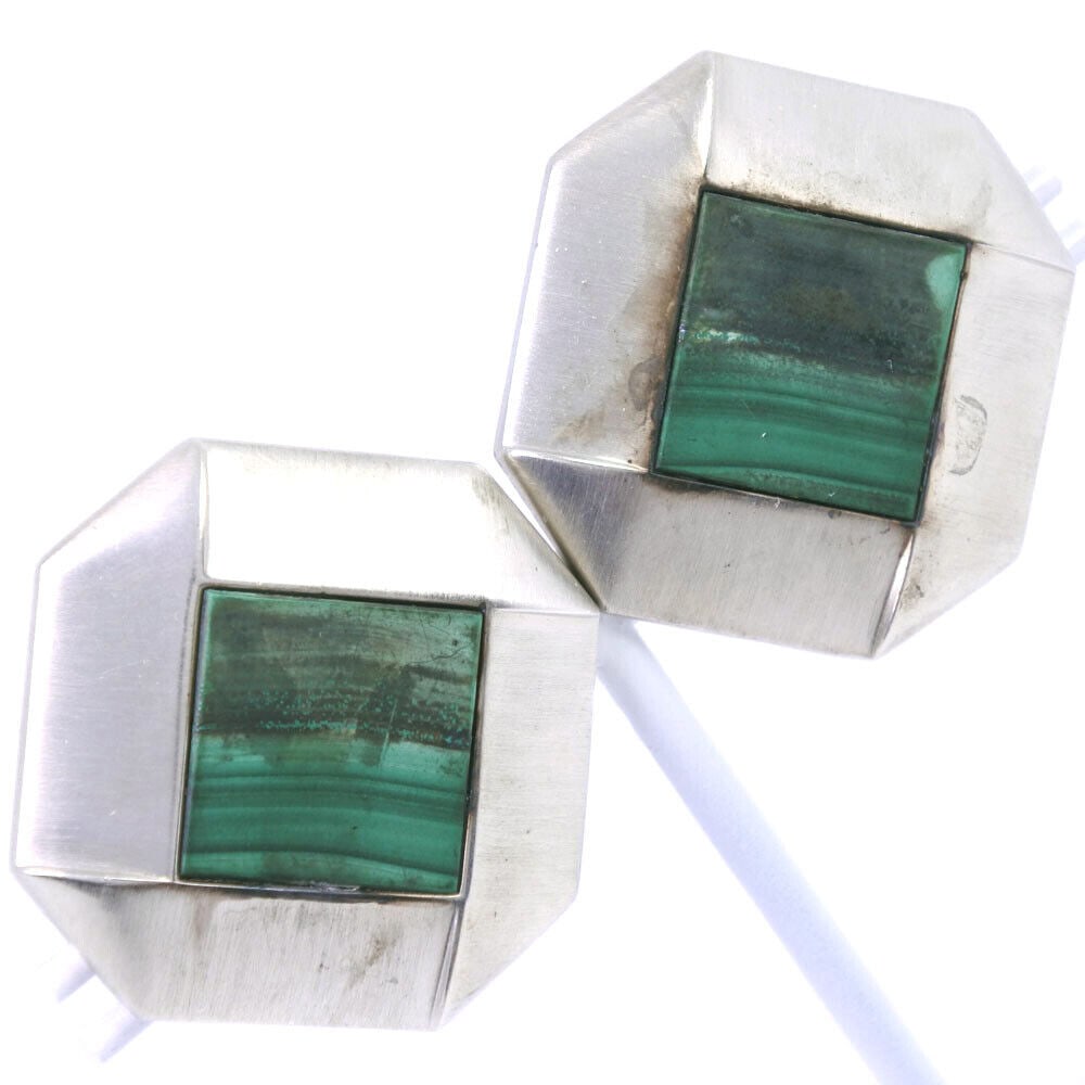 Georg Jensen Malachite Earring green/Silver Silver925: Georg Jensen Malachite Earring green/Silver Silver925 Square 24.9g Women Condition: Pre-owned Brand: Georg Jensen Style: Earring Material: Silver925 Color: green Size: See Description Dep