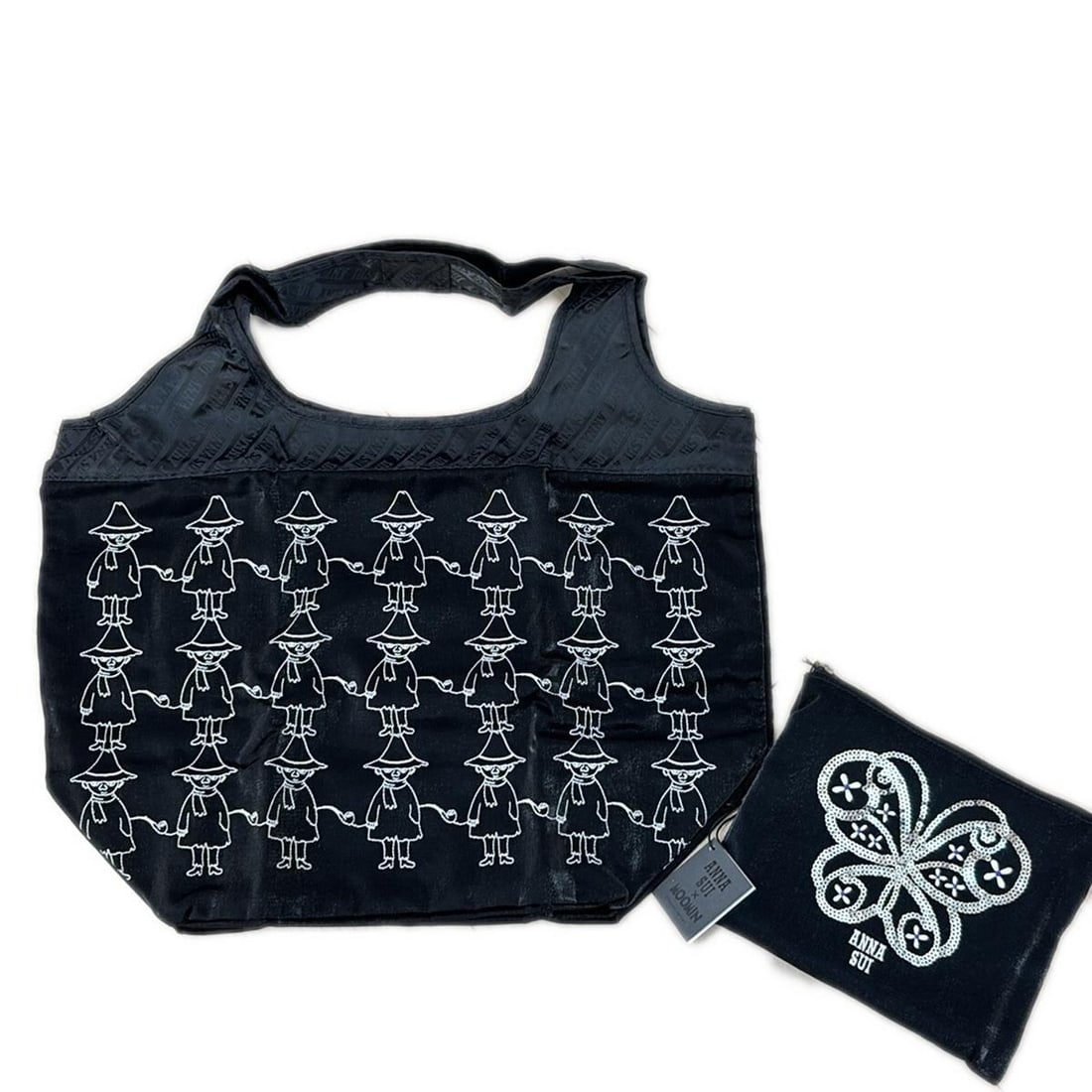 Auth ANNA SUI - Black White: Auth ANNA SUI - Black White Chemical Fiber Other Style Bag Condition: Pre-owned Brand: ANNA SUI Style: Other Style Bag Exterior Color: Black, White Exterior Material: Chemical Fiber Accessories: P