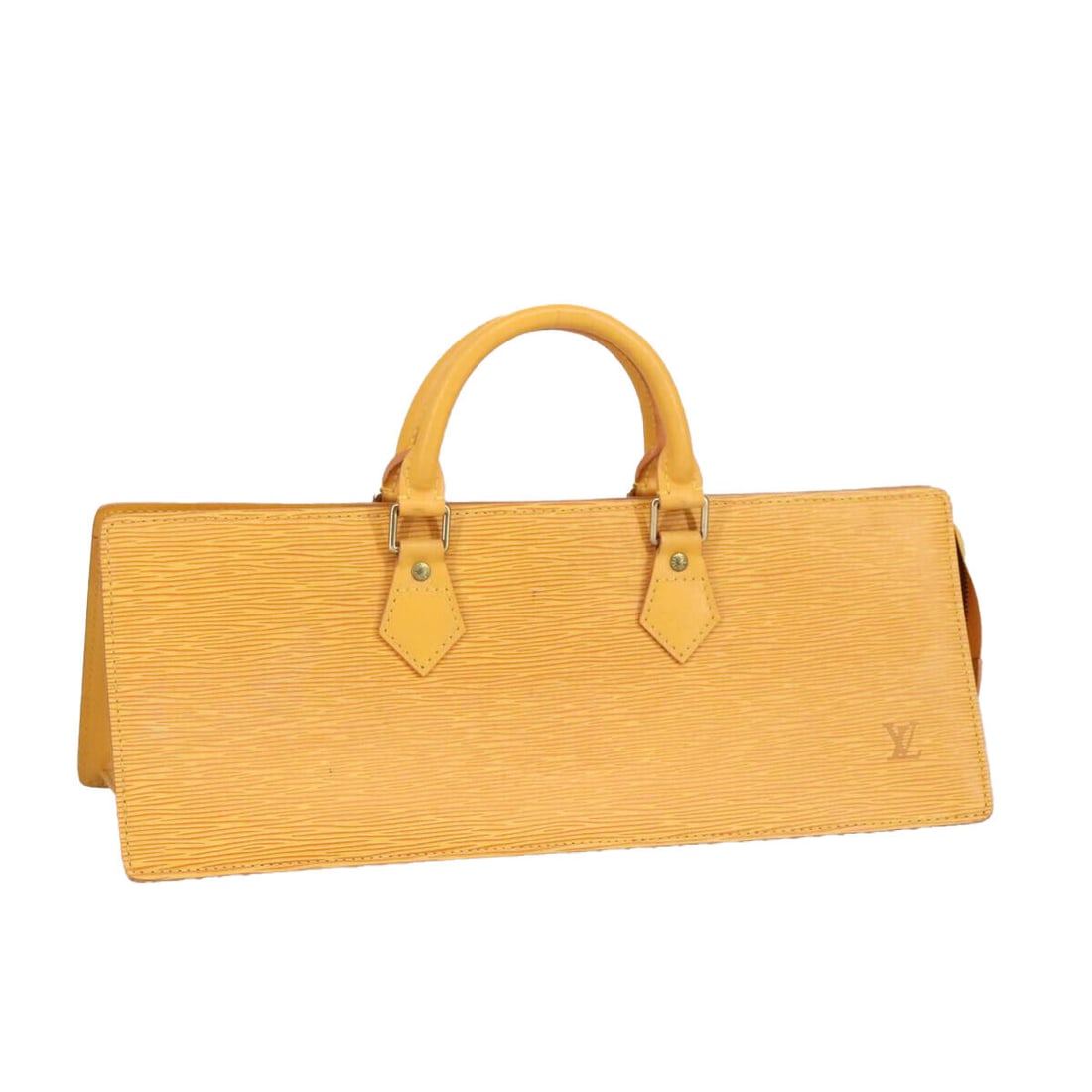 LOUIS VUITTON Epi Sac Triangle Hand: LOUIS VUITTON Epi Sac Triangle Hand Bag Yellow M52099 LV Auth 100522 Condition: Pre-owned Brand: LOUIS VUITTON Style: Hand Bag Material: Epi Leather Exterior Color: Yellow Size: See Description <b