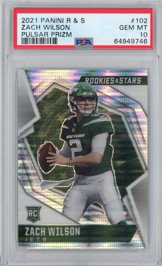 Graded 2021 Rookies & Stars Zach Wilson #102 Pulsar Prizm Rookie Card PSA 10: Graded 2021 Rookies & Stars Zach Wilson #102 Pulsar Prizm Rookie Card PSA 10 Graded 2021 Rookies & Stars Zach Wilson #102 Pulsar Prizm Rookie Card PSA 10 SKU no: RBJ7242542710872 Guidelines for Biddin