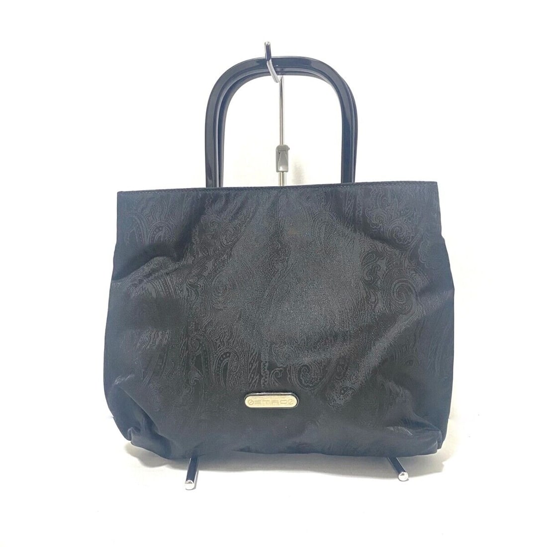 Auth ETRO - Black Nylon Plastic: Auth ETRO - Black Nylon Plastic Handbag Condition: Pre-owned Brand: ETRO Style: Handbag Exterior Color: Black Exterior Material: Nylon, Plastic ConditionRank: 6 Department: Women