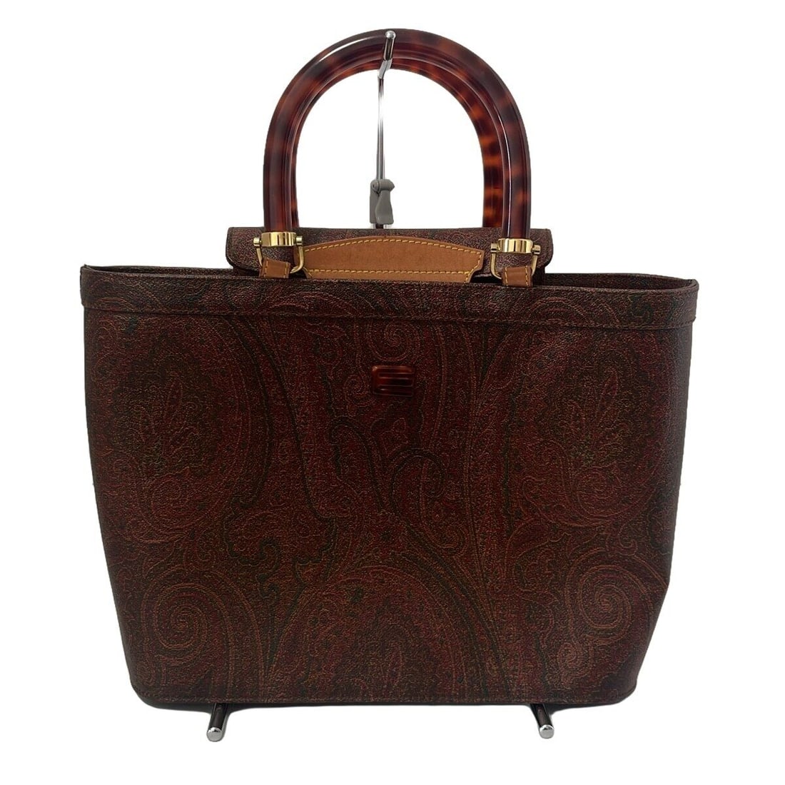 Auth ETRO - Dark Brown Multi: Auth ETRO - Dark Brown Multi PVC Handbag Condition: Pre-owned Brand: ETRO Style: Handbag Exterior Color: Dark Brown, Multi Exterior Material: PVC Accessories: Dust Bag ConditionRank: 6 <b