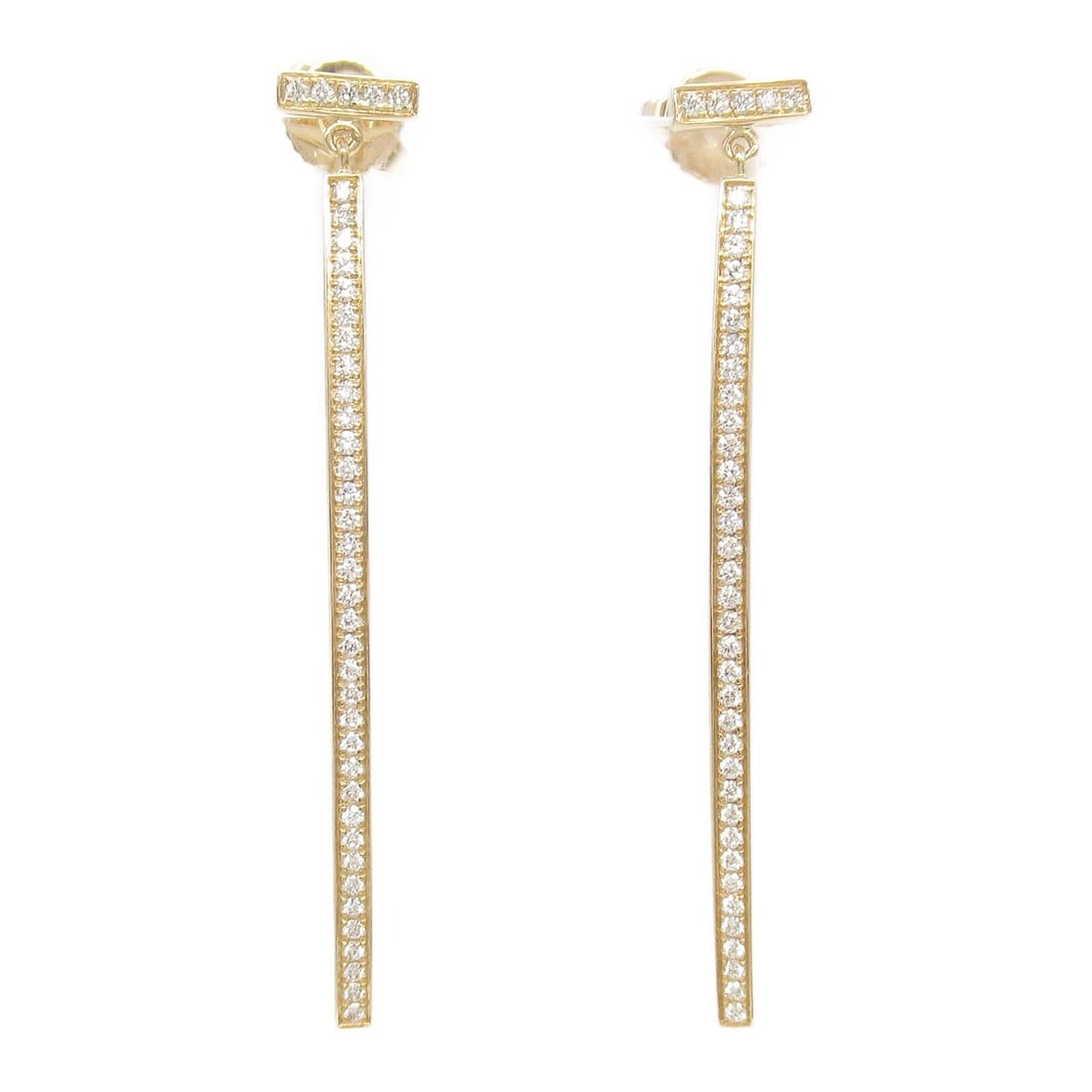 TIFFANY&CO. T Diamond Earrings Jewelry K18PG: TIFFANY&CO. T Diamond Earrings Jewelry K18PG Condition: Pre-owned Brand: TIFFANY&:CO Main Stone: Diamond Metal: K18PG (Pink Gold) Metal Purity: 18K Style: Stud Type: Earrings