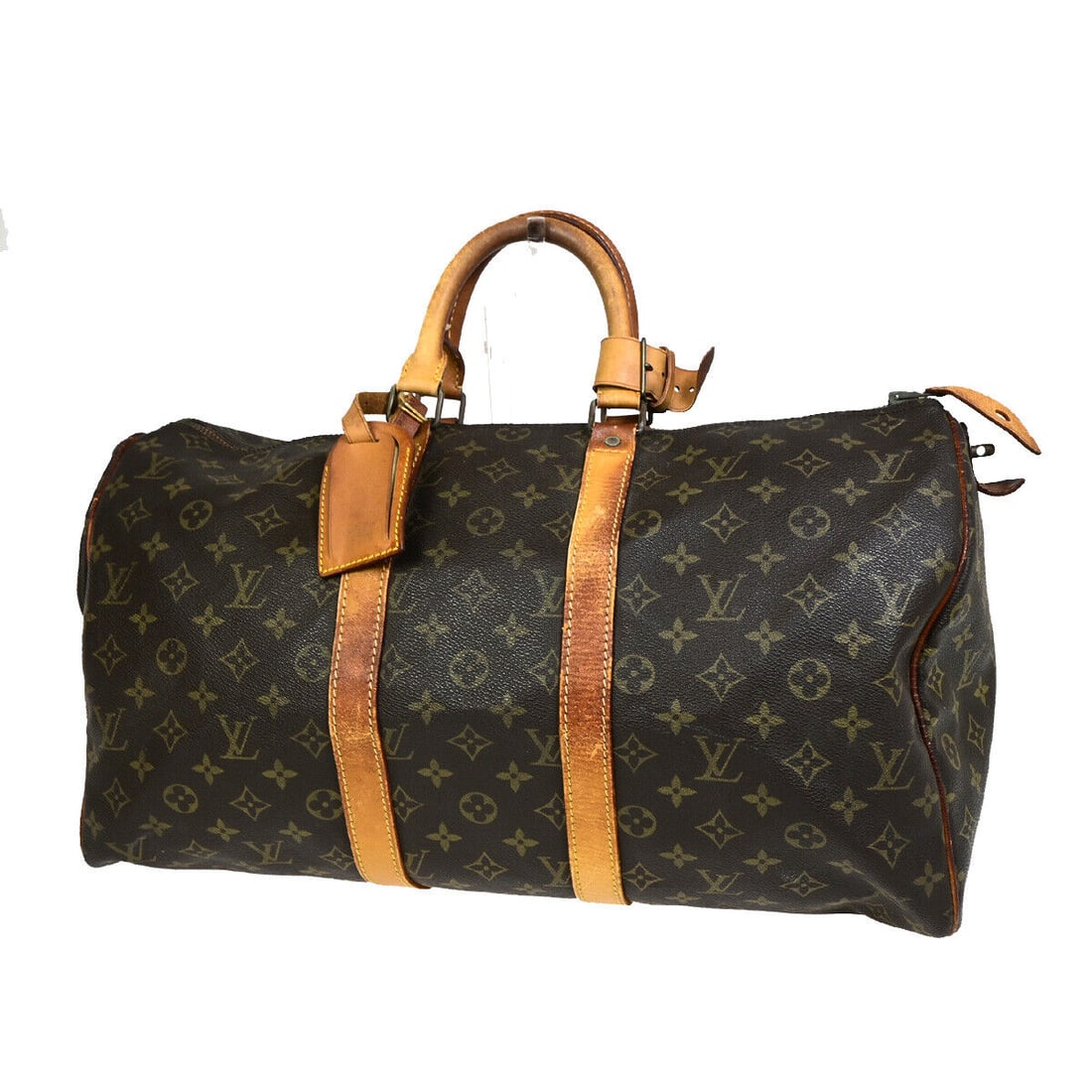 LOUIS VUITTON Keepall 45 Travel Hand: LOUIS VUITTON Keepall 45 Travel Hand Bag Monogram Leather Brown M41428 64SJ094 Condition: Pre-owned Brand: LOUIS VUITTON Exterior Material: Monogram Leather Style: Hand Bag Exterior Color: Brown D