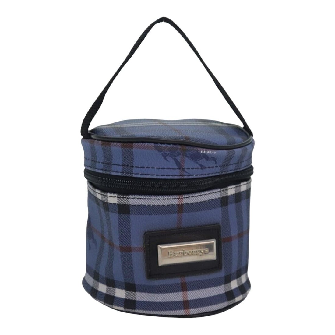 Burberrys Nova Check Vanity Cosmetic Pouch: Burberrys Nova Check Vanity Cosmetic Pouch PVC Leather Blue Auth ep4900 Condition: Pre-owned Brand: Burberrys Style: Cosmetic Pouch Material: PVC Leather Exterior Color: Blue Size: See Description