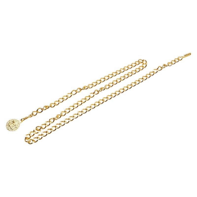 Chanel Coco Mark Round Logo Chain: Chanel Coco Mark Round Logo Chain Belt Gold Plated Womens Clothing Accessories Condition: Pre-owned Brand: Chanel Color: Gold Department: Female Size: One Size SKU no: RBJ326389274894