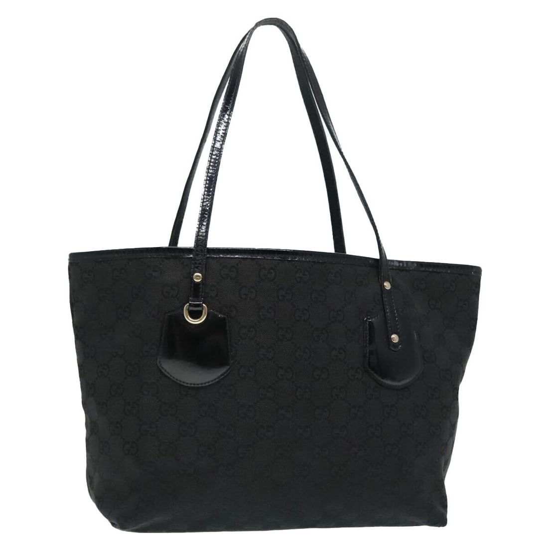 GUCCI GG Canvas Tote Bag Black: GUCCI GG Canvas Tote Bag Black Gold 211976 Auth bs17989 Condition: Pre-owned Brand: GUCCI Style: Tote Bag Material: GG Canvas Exterior Color: Black / Gold Size: See Description Bag Height
