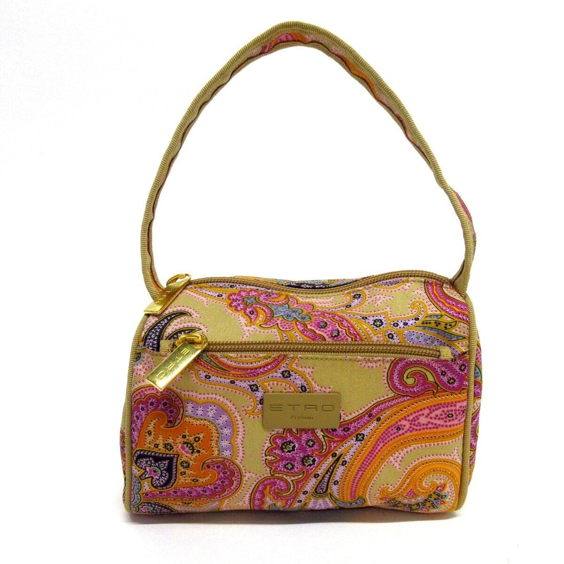 Auth ETRO - Light Brown Purple: Auth ETRO - Light Brown Purple Multi Canvas Pouch Condition: Pre-owned Brand: ETRO Style: Pouch Exterior Color: Light Brown, Purple, Multi Exterior Material: Canvas ConditionRank: 6 Type: