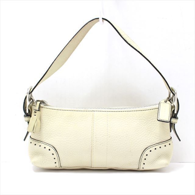 Auth COACH Hamptons Pebbled Leather Demi: Auth COACH Hamptons Pebbled Leather Demi 5052 Cream Leather - Handbag Condition: Pre-owned Brand: COACH Style: Handbag Exterior Color: Cream Exterior Material: Leather Model Number: 5052