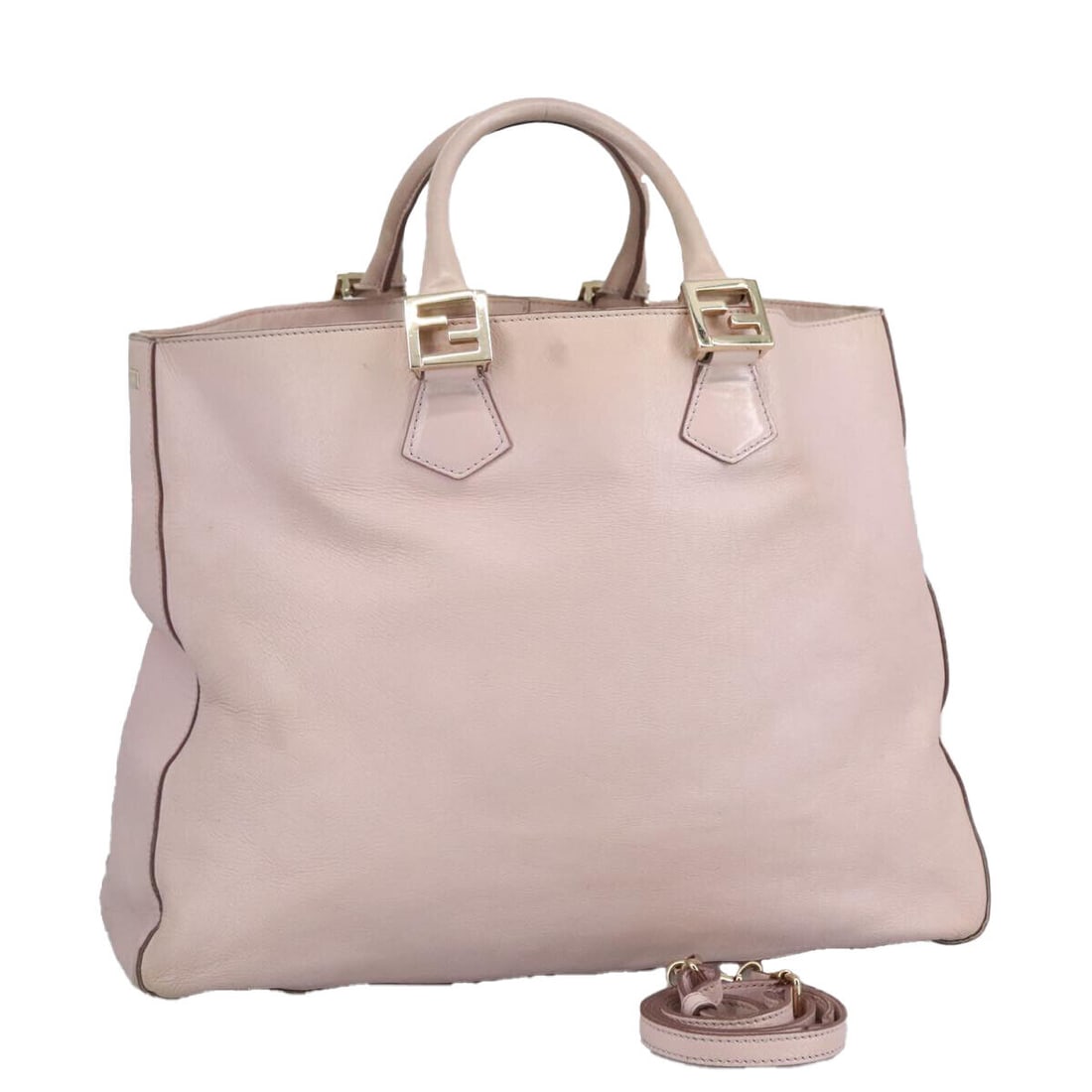 FENDI Hand Bag Leather 2way Pink: FENDI Hand Bag Leather 2way Pink Gold Auth 97494 Condition: Pre-owned Brand: FENDI Style: Hand Bag Material: Leather Exterior Color: Pink / Gold Size: See Description Bag Height: 11.8inch