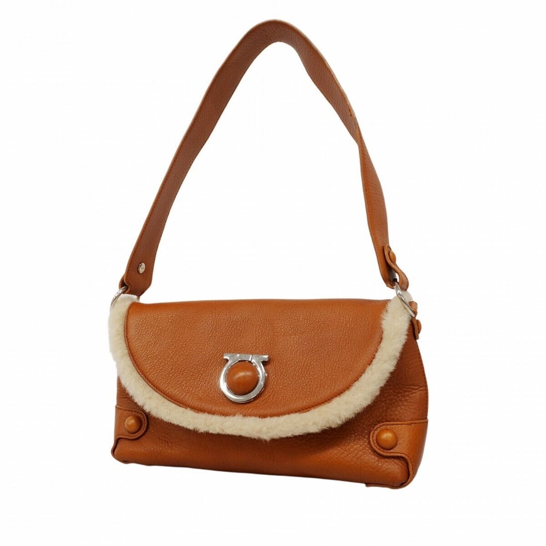 Salvatore Ferragamo Shoulder Bag Gancini Leather: Salvatore Ferragamo Shoulder Bag Gancini Leather Brown 250122N Condition: Pre-owned Brand: Salvatore Ferragamo Department: Ladies Type: Ring Exterior Color: Brown Style: Shoulder Bag Exte